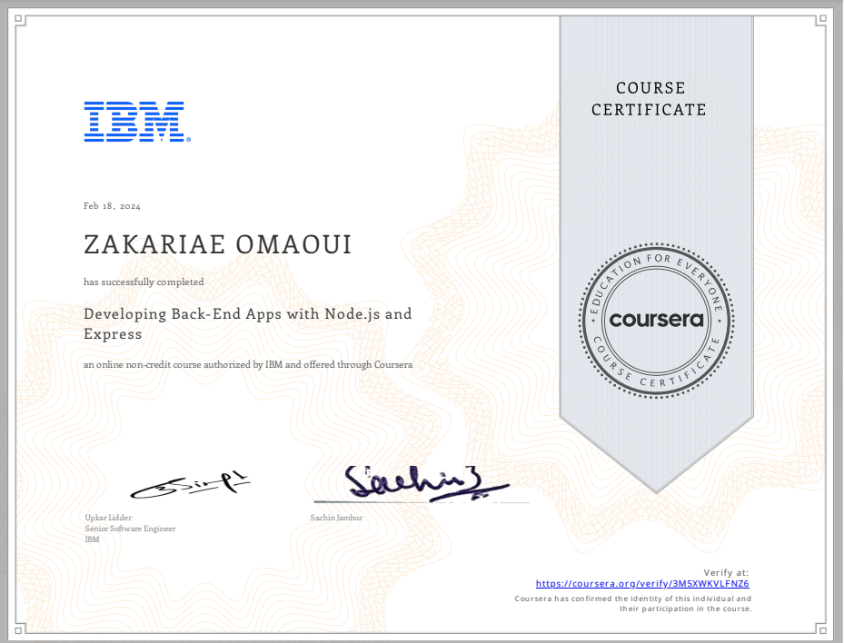 Certificate 1